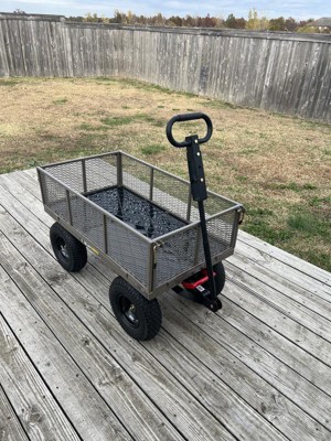 Gorilla Carts Steel Dump Cart Garden Beach Wagon, 1,200 Pound Capacity,  Gray 722571008864
