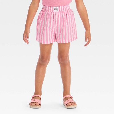 Grayson Mini Toddler Girls' Striped Woven Shorts - Pink