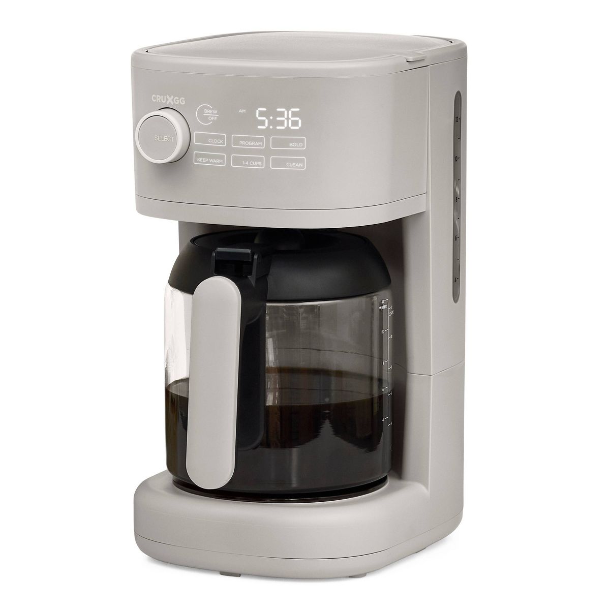 CRUXGG 12 Cup Programmable Touchscreen Coffee Maker