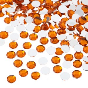 John Bead 1000-Piece 6mm (SS28) Orange Acrylic Round Flat Back Rhinestones - 1 of 4