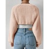 Womens Cardigan Long Sleeve Open Front Sweater Shrug Midweight Cozy Bolero for Winter Cable Knit Ribbed Cuff Sweater Cardigan - 2 of 4