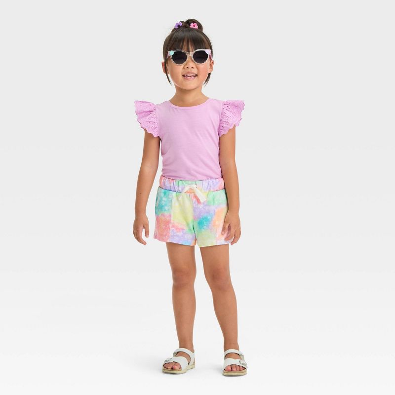 Toddler Girls' Rainbow Tie-Dye Shorts - Cat & Jack™, 4 of 5