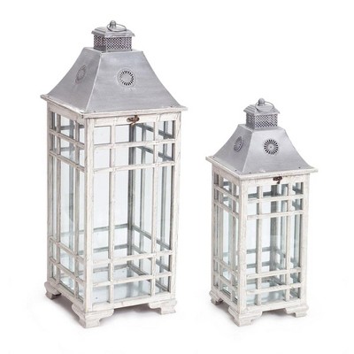 Melrose Traditional Farmhouse Lantern (Set of 2)
