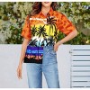 LA LEELA Hawaiian Shirts Womens Funky Vacation Button Up Casual Summer Beach Party Blouse Tops Short Sleeve Shirts Coverup for Women - 3 of 4