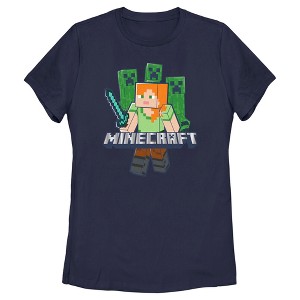 Women's Minecraft Alex and Creepers T-Shirt - 1 of 4