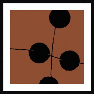 25" x 25" Circular Motion VI by Natasha Barnes Wood Framed Wall Art Print - Amanti Art: Giclee, Modern Decor - 1 of 4