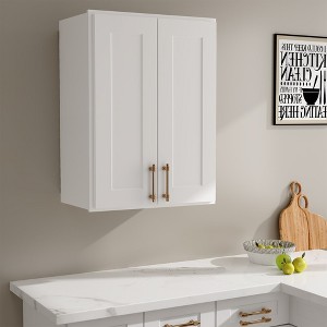 LOVMOR in Plywood Soft Close Kitchen Wall Cabinet with 2 Doors and Adjustable Shelves for Kitchen, Bathroom, Living Room,Study - 1 of 4