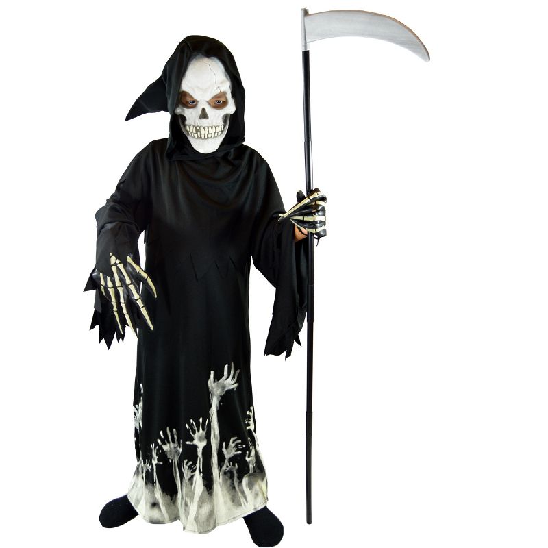 Grim Reaper Deluxe Costume - Large, 1 of 4