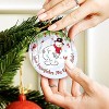 Lomsoe Funny Snowman Christmas Ornament Christmas Tree Ornament Home Decor 2-Side Printed Ceramic Gifts for Christmas Christmas Gift - 3 of 4