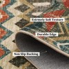 Area Rug Washable Vintage - Machine Washable Distressed Geometric Large Non-Slip Low Pile Carpet for Living Room Bedroom Dining Room - 3 of 4