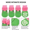 Unique Bargains Dog Cats Non-Slip Socks Frog Pattern Paw Protection and Traction Pink Green 4 Pcs - 2 of 4