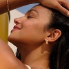 Cubic Zirconia Huggie Earrings 14k Gold Plated Tiny Earrings Small Huggie Hoop Earrings Simple Lightweight Hoops Gift for Women - 2 of 4
