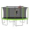 VisioGear 14FT Trampoline with Safety Enclosure Net, Trampoline with Basketball Hoop, Green, 168"*168"*108" - 4 of 4