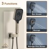 CASAINC 5-Spray Dual Shower Heads Ceiling Mount Fixed and Handheld Shower Head 2.5 GPM in Brushed Nickel 12 in. Thermostatic - 2 of 4