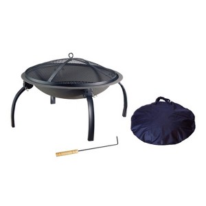 Living Accents 29.5 in. W Steel Round Wood Fire Pit - 1 of 1