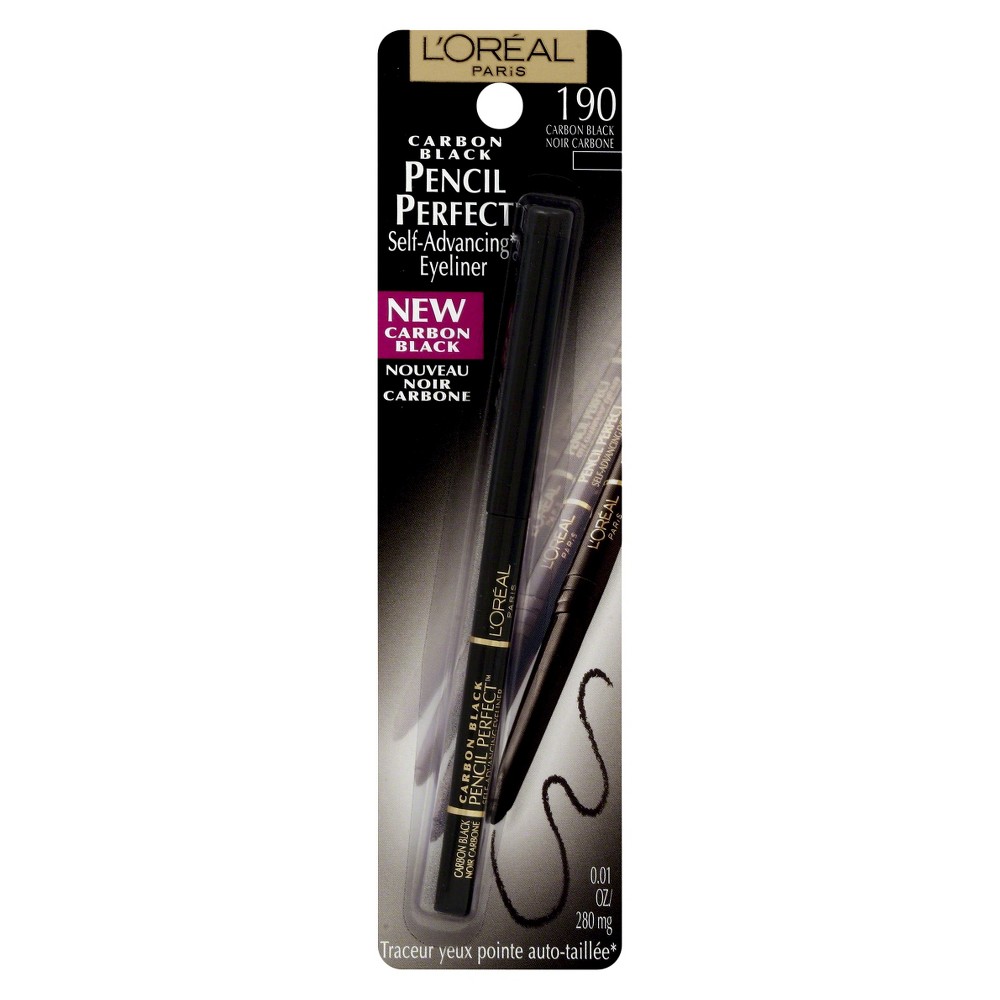 Photos - Eye / Eyebrow Pencil LOreal L'Oreal Paris Pencil Perfect Self-Advancing Eyeliner - Carbon Black - 0.01oz 