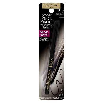 L'Oreal Paris Pencil Perfect Self-Advancing Eyeliner - Carbon Black - 0.01oz