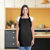 Dalix Waist Aprons Commercial Restaurant Home Bib Spun Poly Cotton Kitchen (3 Pockets) - image 2 of 4