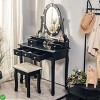 Vanity Desk Vanity Mirror w/Lights and Table Set with 5 Drawers, Wood Makeup Dressing Table - 2 of 4