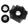INSPIRE CHIC Women's Mesh Flower Brooch Pin Collar Bow Ties with Beads for Shirts - 3 of 4
