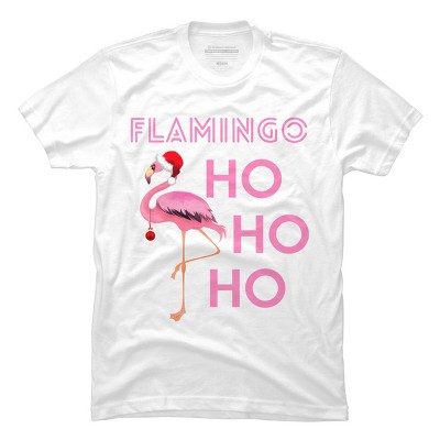 Men's Design By Humans Flamingo HoHoHo Christmas Day X-Mas Flamingo Shirt By TomGiant T-Shirt
