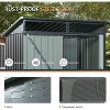 5x3 FT Steel Storage Shed, Heavy-Duty Outdoor Metal Shed with Ventilation, Secure Hinged Door for Garden & Patio Storage, Grey - 4 of 4
