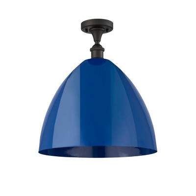 Plymouth Dome - 1 Light Semi-Flush Mount In Industrial Style-18.75 Inches Tall and 16 Inches Wide