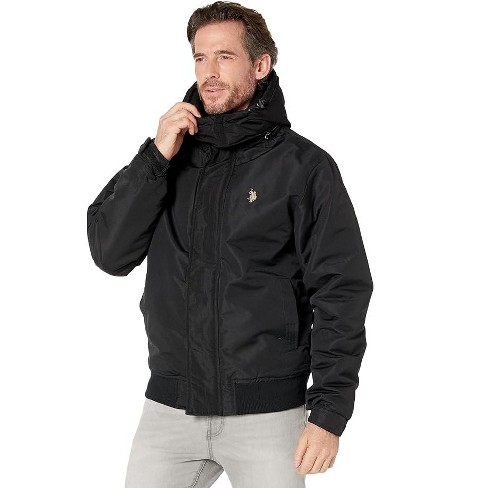 Black polo best sale winter jacket