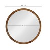 20" Wood Frame Mirror Round Wall Mirror Home Decorative Entryway Mirror Wall Mounted Mirrors For Living Room-The Pop Home - 4 of 4