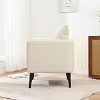 NicBex Accent Chair Upholstered Comfortable Reading Chair with Wood Legs Lounge Chair Reading Chair Comfy Chair for Living Room, Beige - 3 of 4