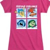 Girls' - Inside Out 2 - Festive Feelings Grid Fitted Short Sleeve Graphic T-Shirt - 2 of 4