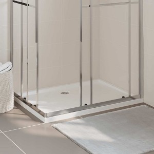 vidaXL Rectangular ABS Shower Base Tray White 31.5"x43.3" - 1 of 4
