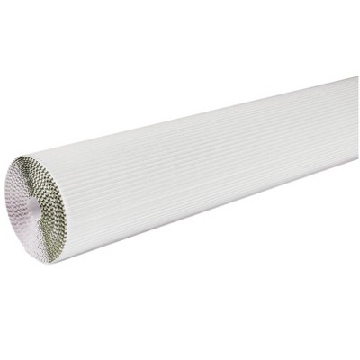 Corobuff Solid Color Corrugated Paper Roll, 48 Inches x 25 Feet, White