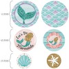 Big Dot of Happiness Let's Be Mermaids - Baby Shower or Birthday Party Giant Circle Confetti - Party Decorations - Large Confetti 27 Count - 2 of 4