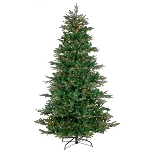 Northlight Real Touch™️ Pre-Lit Full Hudson Fir Artificial Christmas Tree - 6.5' - Warm White LED - 1 of 4