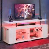 Pinmoco LED TV Stand for TVs up to 70", High Gloss Large Gaming Entertainment Center with Adjustable Shelf PS5 Storage TV Cabinet - 2 of 4