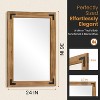 36x24 Inch Wood Frame Bathroom Mirror, Solid Wood Vanity Mirror for Farmhouse Decor - 2 of 4