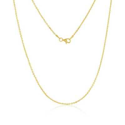 Classic Gold 14K Yellow Gold 1.23mm Diamond-Cut Rolo Chain - Available Sizes: 16 , 18 , 20 Inches