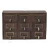 Kate and Laurel Apothecary Rectangle Wood Drawers, 9 Drawers, Rustic Brown - 2 of 4