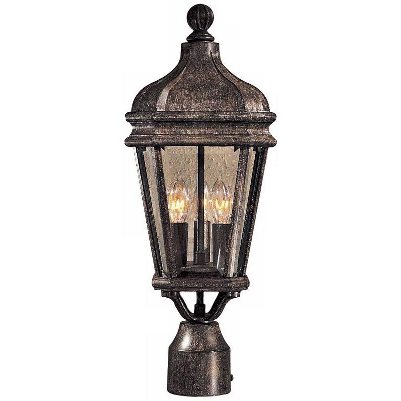 Minka Lavery Rustic Outdoor Post Light Fixture Vintage Rust 20" Beveled Glass for Post Exterior Barn Deck House Porch Yard Patio, 1 of 3