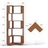 GDFStudio Mire 6-Tier Wooden L-Shaped Corner Bookcase with Open Shelves, Anti-Drop Panle and Anti Tipping Device - 3 of 4
