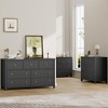 Coolmee Modern Wide Drawer Dresser with Storage, Wooden Closet Dressers Chest of Drawers Freestanding for Bedroom, Nursery, Living Room - 4 of 4