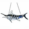 Chloe Lighting Swordfish Animal-Style Stained Glass Window Panel 16" Wide - 2 of 4
