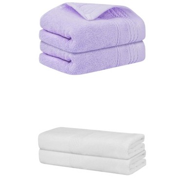 REGALWOVEN Cotton Absorbent Soft Bath Hand Cloths Towels 2 Piece Sets