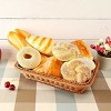 Aoibox Woven Wicker Bread Basket for Serving Food, Fruits, Vegetables, Snacks, Ideal for Restaurants, Picnics, Dining Table, Brown (2 Pack) - 2 of 4