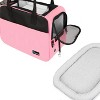 PetAmi Dog Purse Carrier, Airline Approved Soft Sided Pet Carrying Bag Pockets, Ventilated Puppy Cat Travel Carry Tote, Fleece Bed - 4 of 4