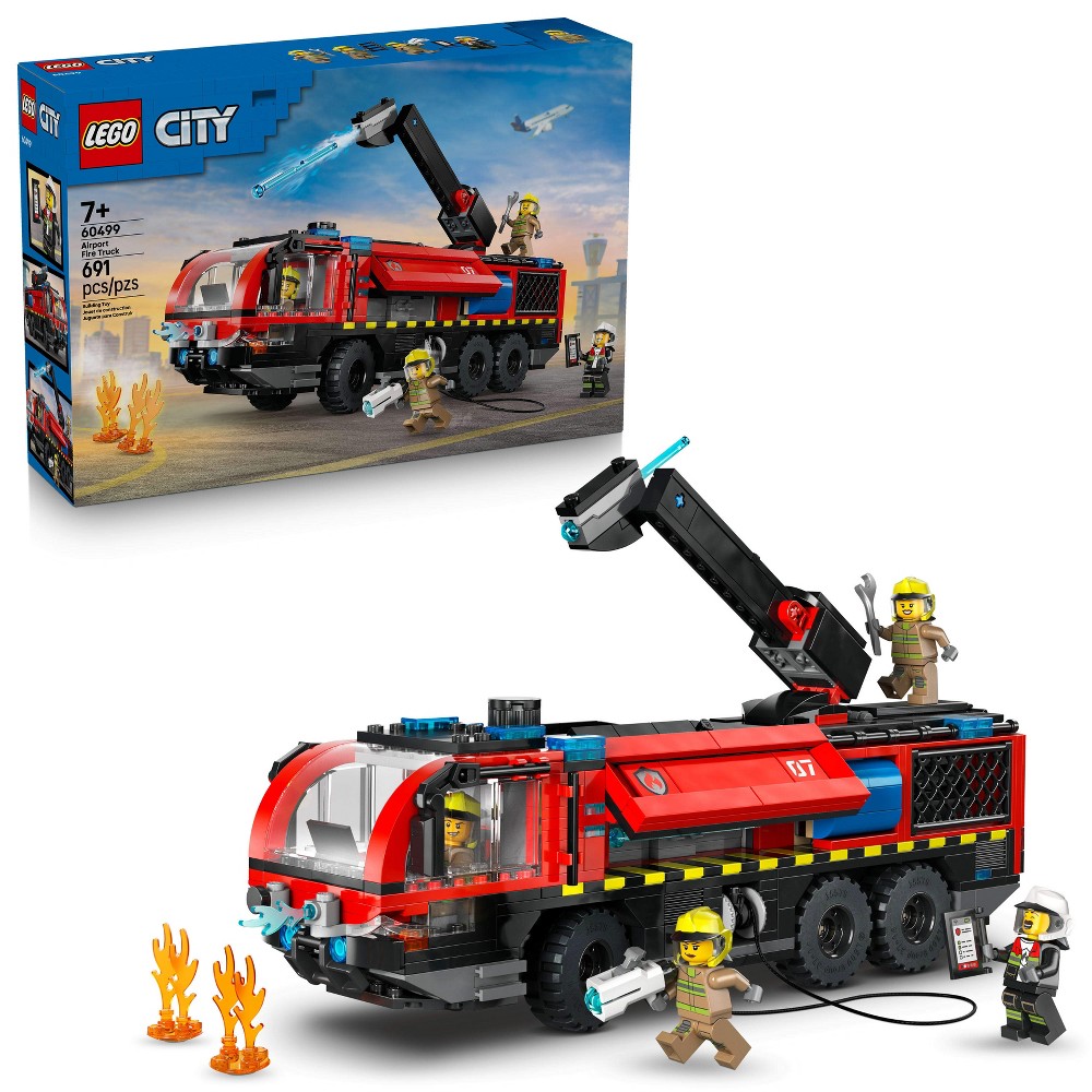 LEGO City Airport Fire Truck Toy Building Set 60499