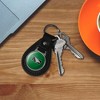 University of North Dakota Fighting Hawks Logo Black Leather Keychain - 4 of 4