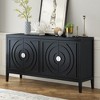 Sideboard Buffet Storage Cabinet With 4 Doors, Circular Metal Handle, Adjustable Shelf Pantry Cabinets - image 2 of 4