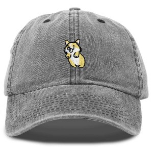 Dalix Leaping Corgi Embroidered Cap Cotton Baseball Hat Nautical Womens - 1 of 4